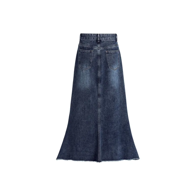 SONGS ALONG Denim Long Skirts Women's-2