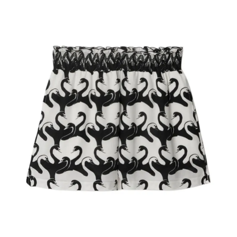 Burberry Casual Shorts Women's Black White-0