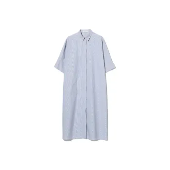 Beams Demi Luxe Long Sleeved Dress Women's Saxophone Stripes