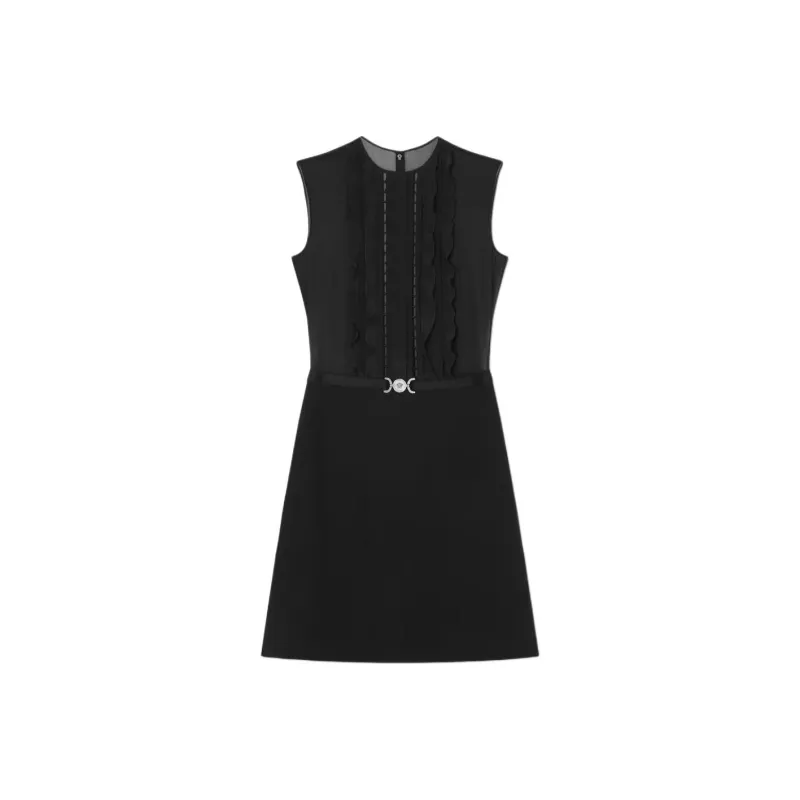 VERSACE Sleeveless A Line Georgette Mini Dress-0