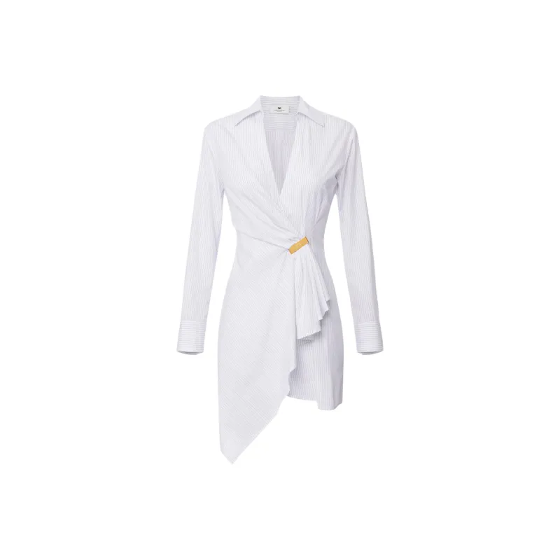 Elisabetta Franchi Jewel Detailed Poplin Shirt Dress-0