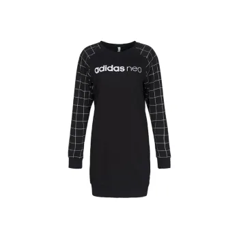 Adidas Neo W LS SWEAT DRSS Long Sleeved Dress Women's Black