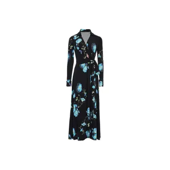 BESIONIA FW24 Long-Sleeved Dresses Women's Black Pattern