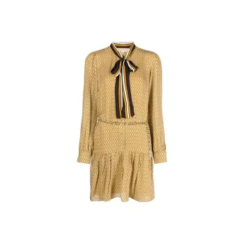 MICHAEL KORS Long Sleeved Dress Women's Brown