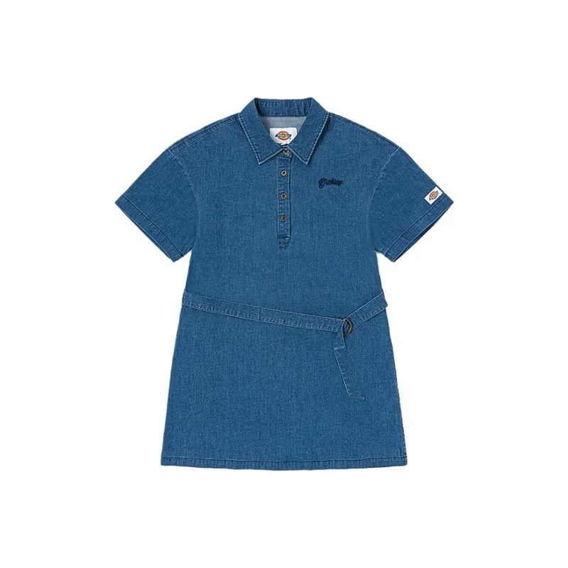 Dickies Short Sleeved Dress Women's Blue-0