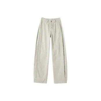 Mu Xiao Xin Casual Pants Women's Morandi Gray