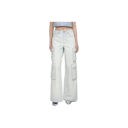 Self portrait Cargo Wide leg Jeans