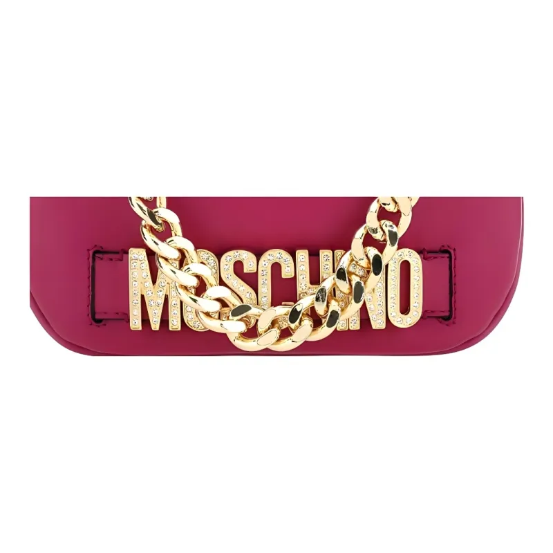 MOSCHINO Calfskin Handbag, Shoulder Bag Regular Women's Purple-3