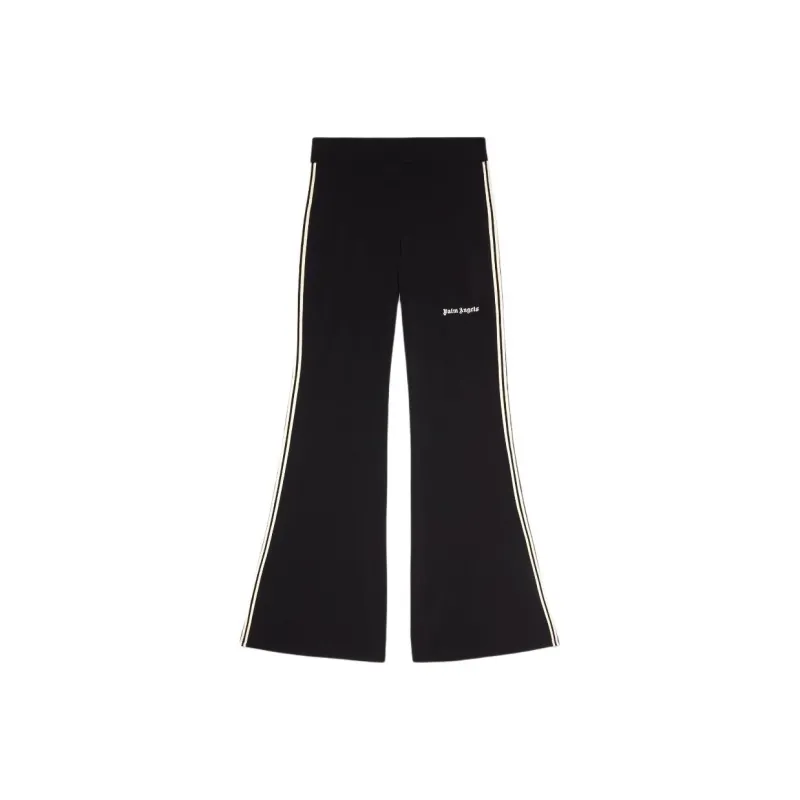 PALM ANGELS Logo Embroidered Flared Trousers-0