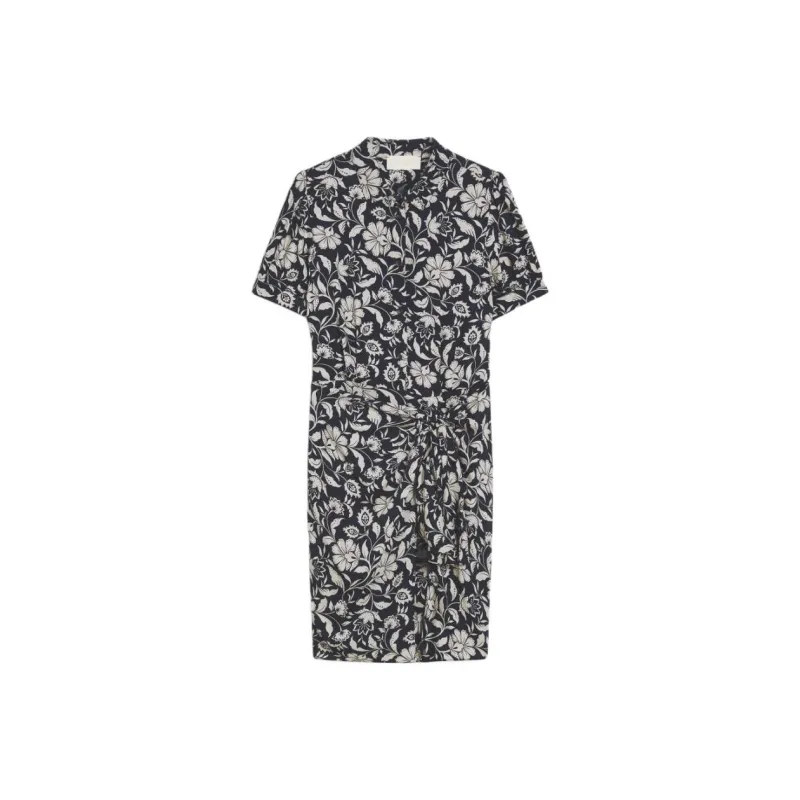 I BLUES Short Sleeved Dress Women's Black-0