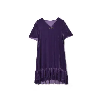 Mapping Short Sleeved Dress Women's Purple