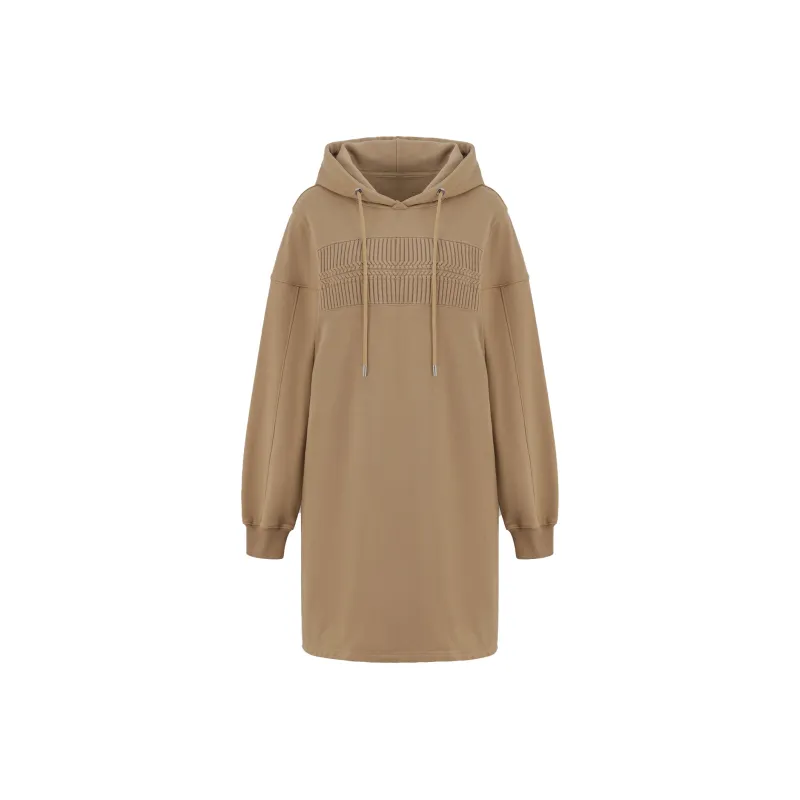 BASIC HOUSE Long-Sleeved Dresses Women's Khaki-0