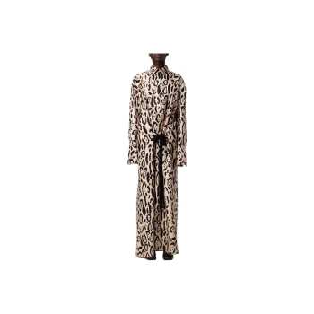 SportMax Astoria All Over Patterned Tie Waist Dress