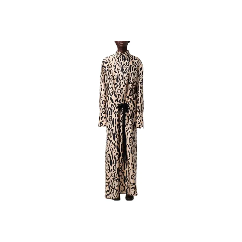 SportMax Astoria All Over Patterned Tie Waist Dress-0