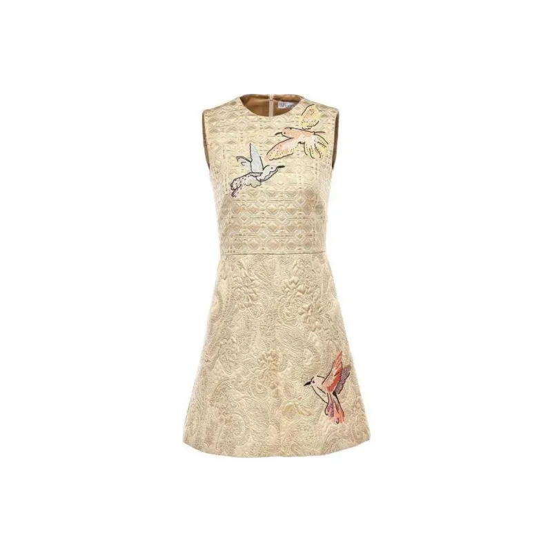 RED VALENTINO SS24 Sleeveless Dress Women's Yellow-0