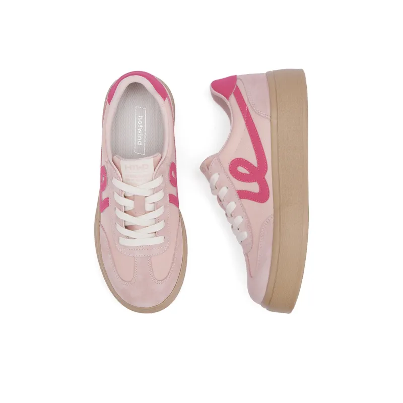 Hotwind Heartbeat Early Spring Collection Anti Slip Wear Resistant Low Top Skateboard Shoes Women's-2