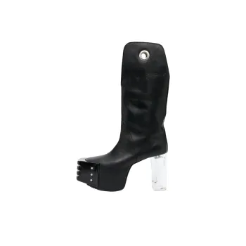 RICK OWENS/RO Kowboy Grill Ankle Boots 14cm Men's Black