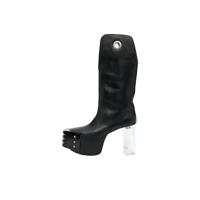 RICK OWENS/RO Kowboy Grill Ankle Boots 14cm Men's Black-0