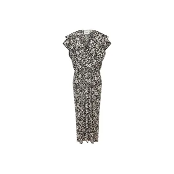 ISABEL MARANT ETOILE Epolia Floral Printed V Neck Midi Dress