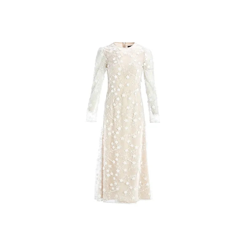 Marie Elie Long-Sleeved Dresses Women's White-0