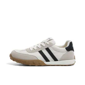 HUANQIU Anti Slip And Wear Resistant Height Increasing Low Top Casual Shoes Men's Beige Black
