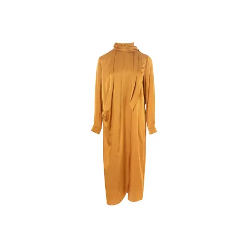 BESIONIA SS25 Long Sleeved Dresses Women's Deep Yellow