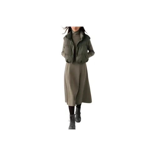UNIQLO Long-Sleeved Dresses Women's Dark Beige