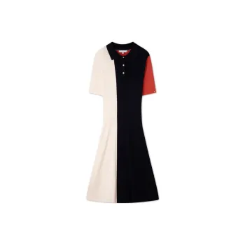 Tommy Hilfiger Short Sleeved Dresses Women's Red White Black Multicolor
