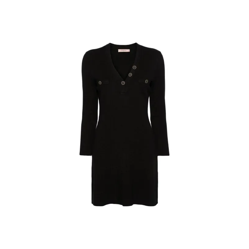 TWINSET MILANO SS24 Long-Sleeved Dresses Women's Black-0