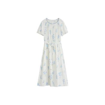 Inman Short Sleeved Dress Women's Blue Floral