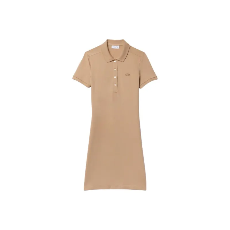 LACOSTE Logo embroidered Polo Dress-0