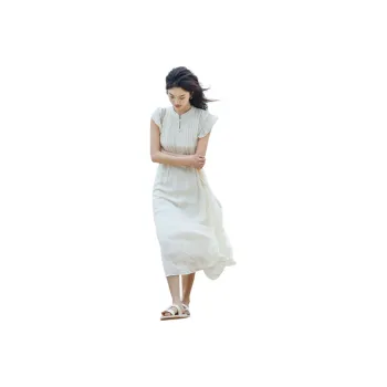 【dme】 Sleeveless Dress Women's Milk White