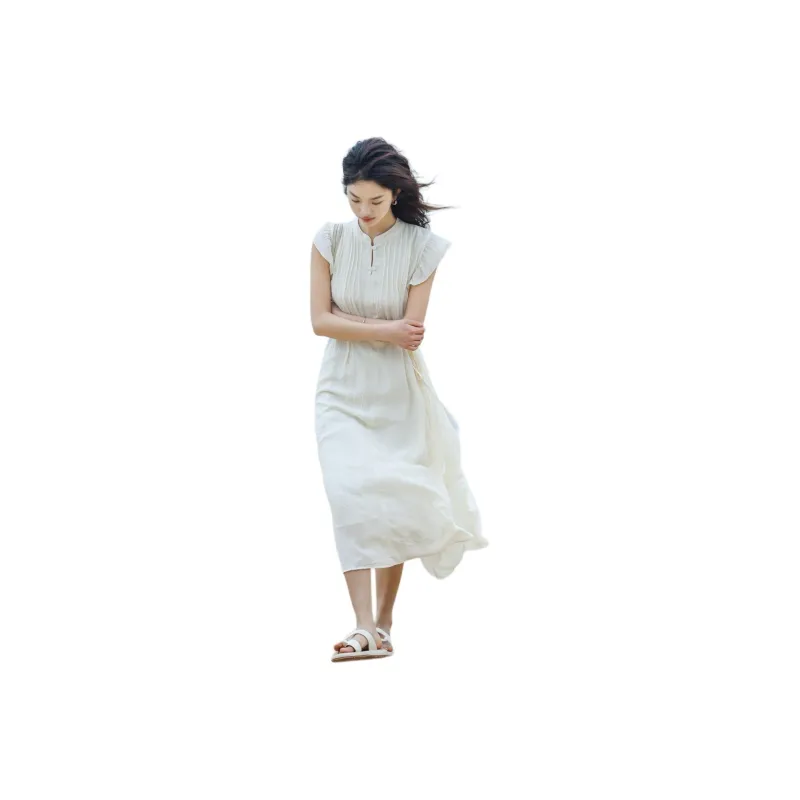 【dme】 Sleeveless Dress Women's Milk White-0