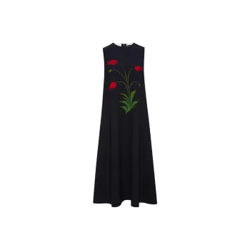 Oscar De La Renta Tulip Floral-print Maxi Dress