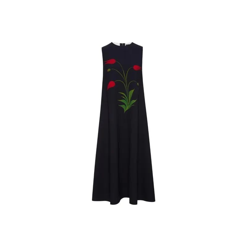 Oscar De La Renta Tulip Floral-print Maxi Dress-0
