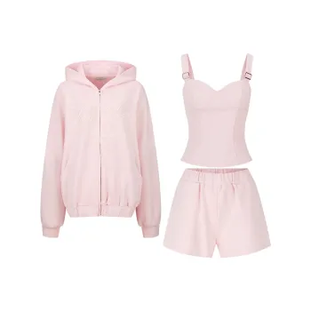 Girly Fancy Club Casual Suit Women's Light Pink