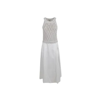 PESERICO Sleeveless Dress Women's White