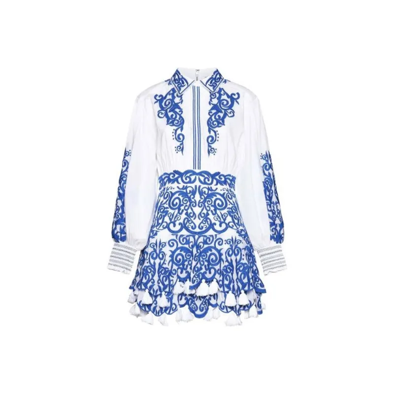 ALICE+OLIVIA Long-Sleeved Dresses Women's Blue-0