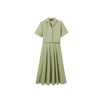 GUCCI Short Sleeved Dress Women's Green