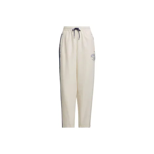 Adidas Originals Logo Twist Track Tracksuit Bottoms Knitted Sweatpants Women's Wonder White