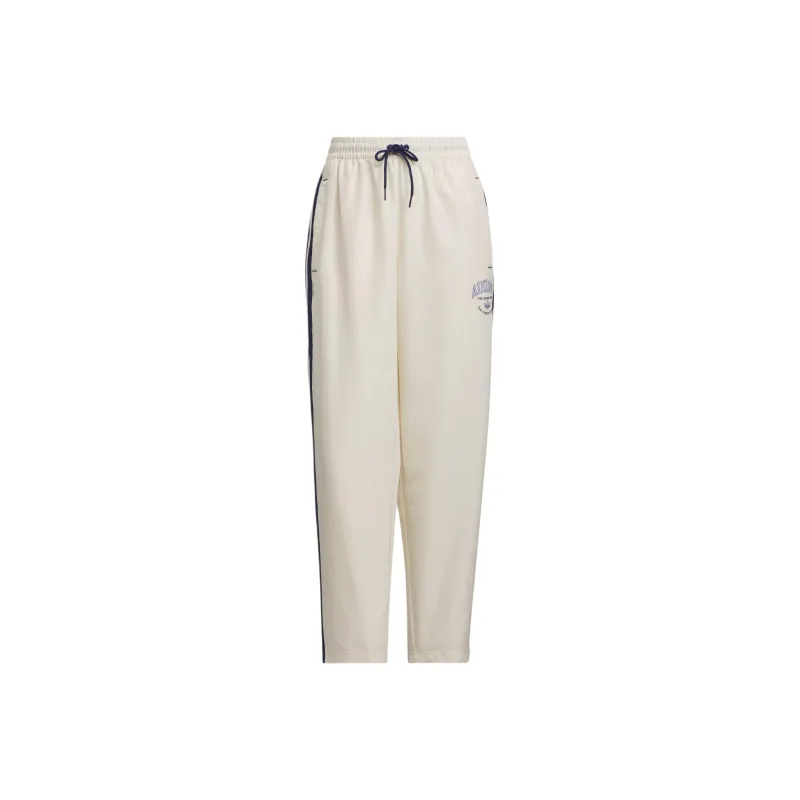 Adidas Originals Logo Twist Track Tracksuit Bottoms Knitted Sweatpants Women's Wonder White-0
