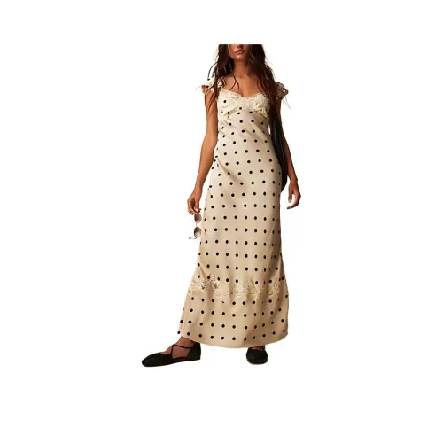 FREE PEOPLE Butterfly Babe Maxi Dress Short-Sleeved Dresses Women's Tea Combo/Tea Brown Combo