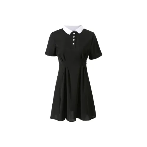 Local Gal Short Sleeved Dresses Women's Black
