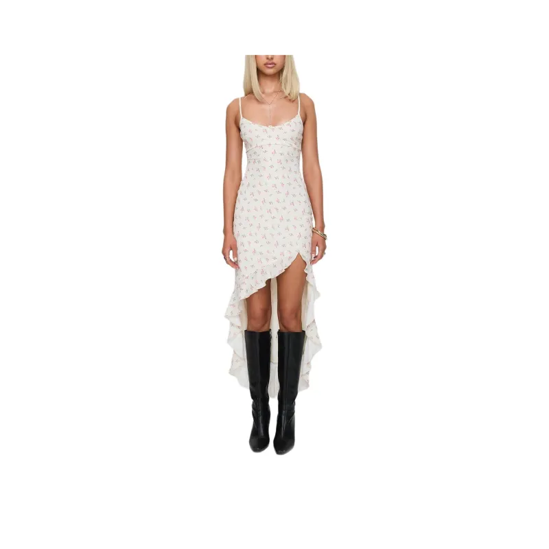 PRINCESS POLLY ROULETTE MIDI DRESS Slip Dresses Women's CREAM/Cream-0