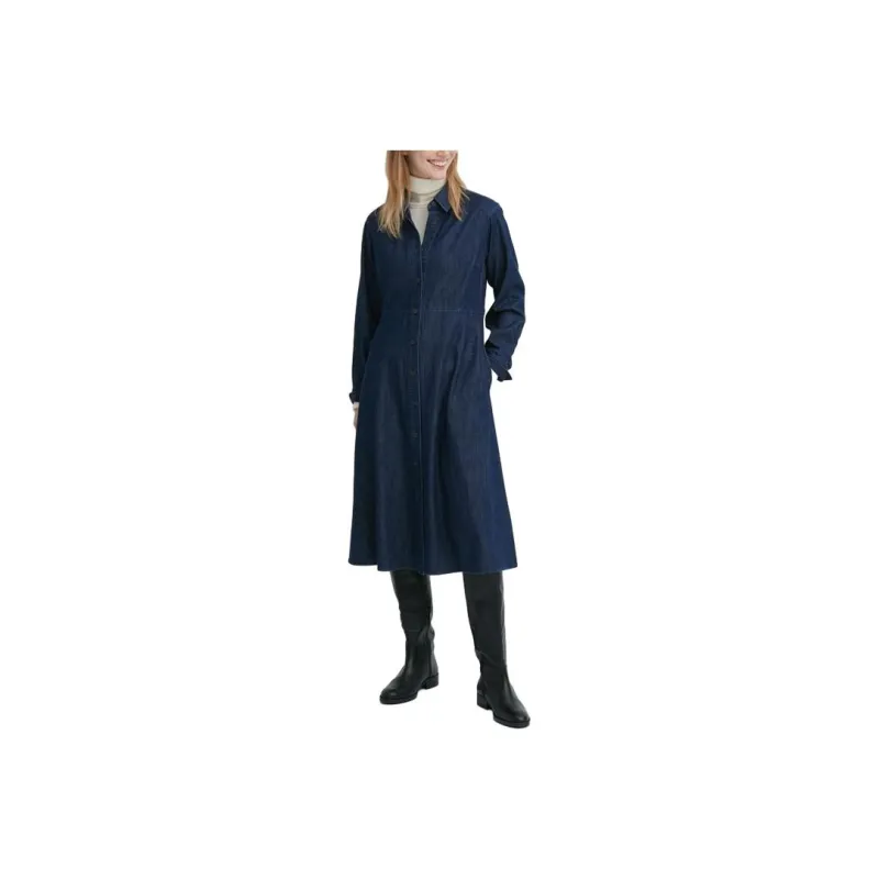 UNIQLO Long-Sleeved Dresses Women's Navy Blue-0