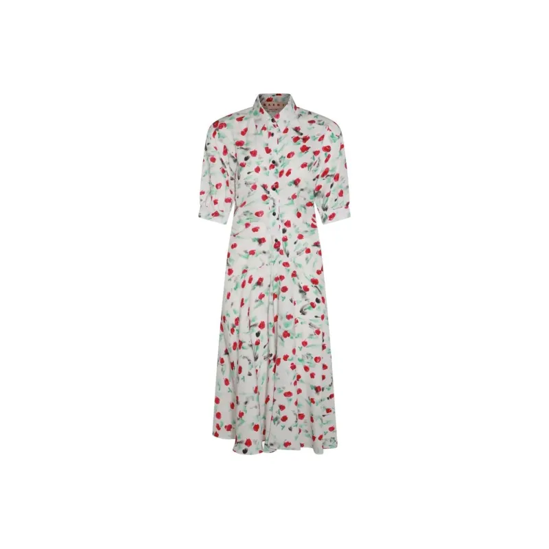 MARNI Floral Printed Midi Dress-0