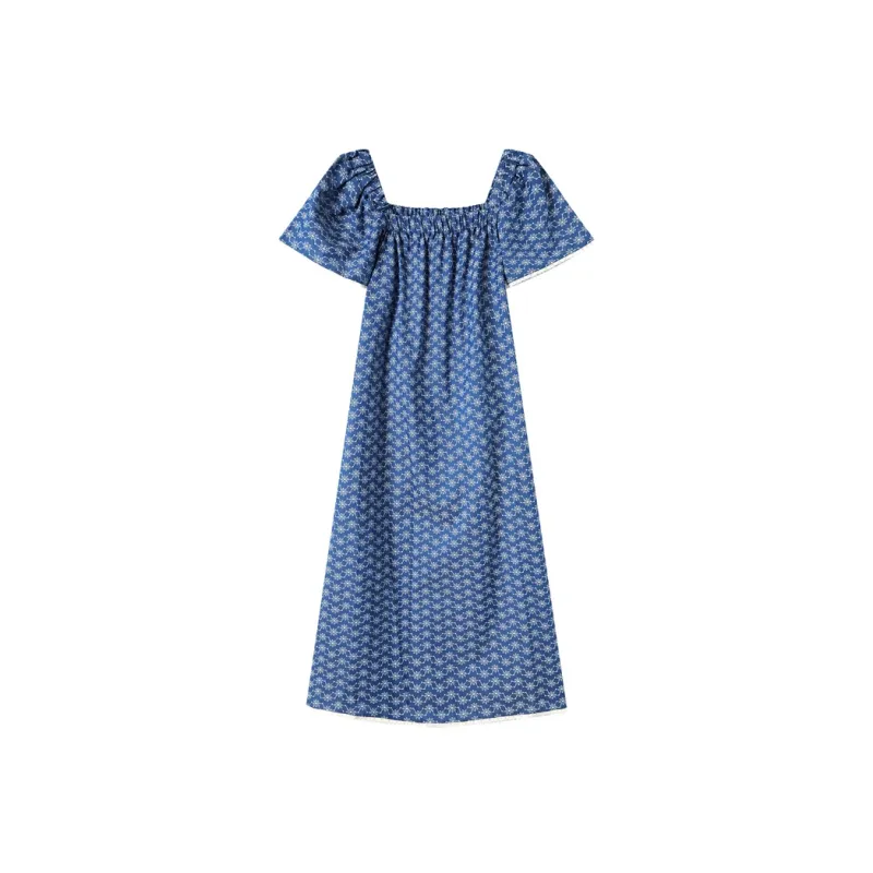 MRR&CO. Short Sleeved Dress Women's Blue-0