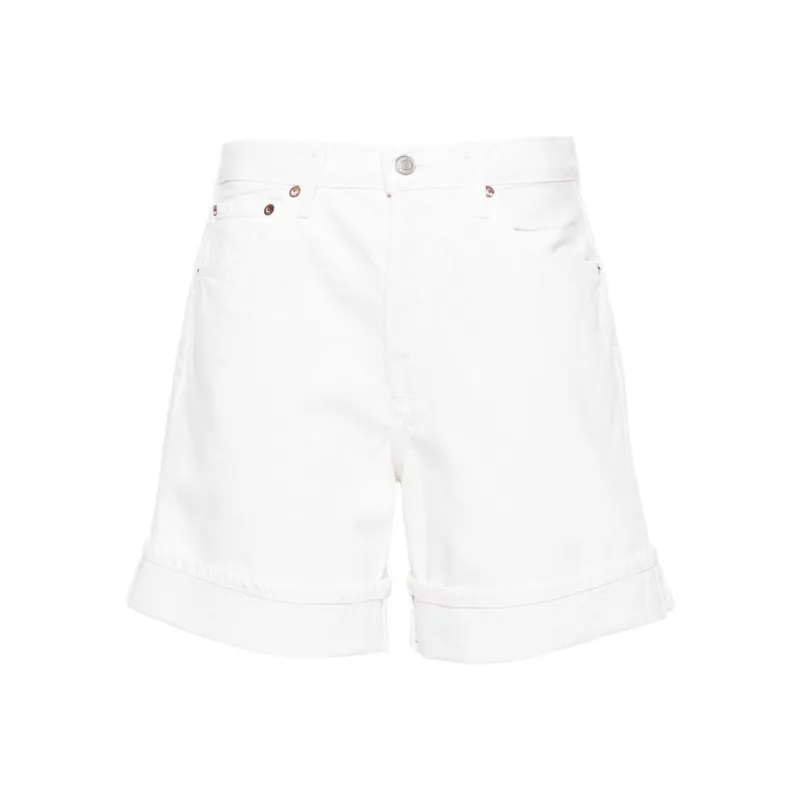 AGOLDE Dame Wide leg Denim Shorts-0