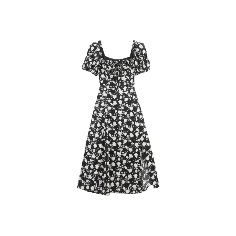 ONE PASS STUDIO Short Sleeved Dress Women's Black-0