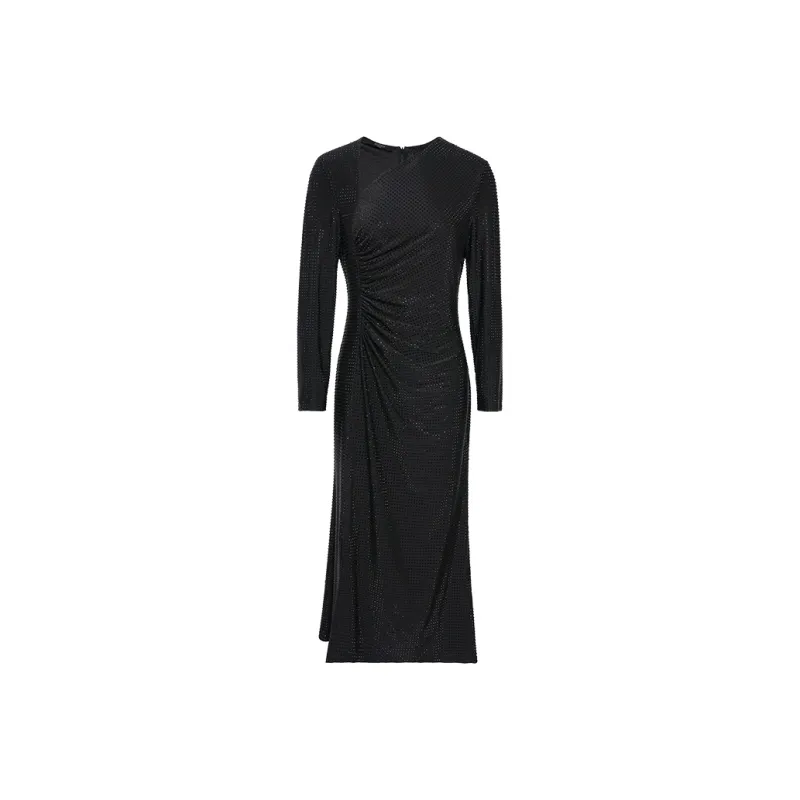 BESIONIA FW24 Long Sleeved Dresses Women's Black-0